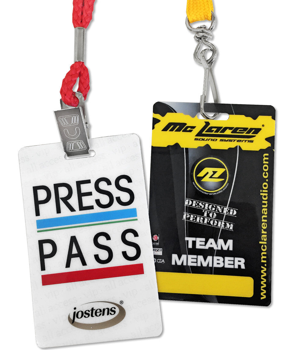 Conference event credentialing access using custom lanyards and ID cards
