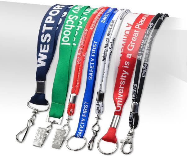 Custom woven and dye sublimated polyester lanyards with safety breakaway connectors